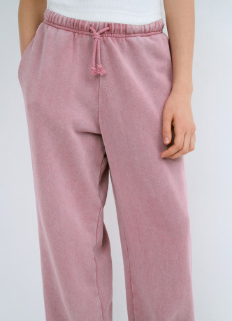 Трикотажные брюки с эффектом стирки для девочек