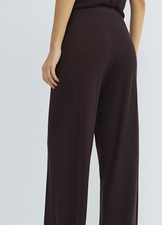 Широкие вязаные брюки