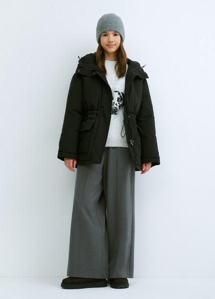 Пуховик для девочек Черный 2999₽