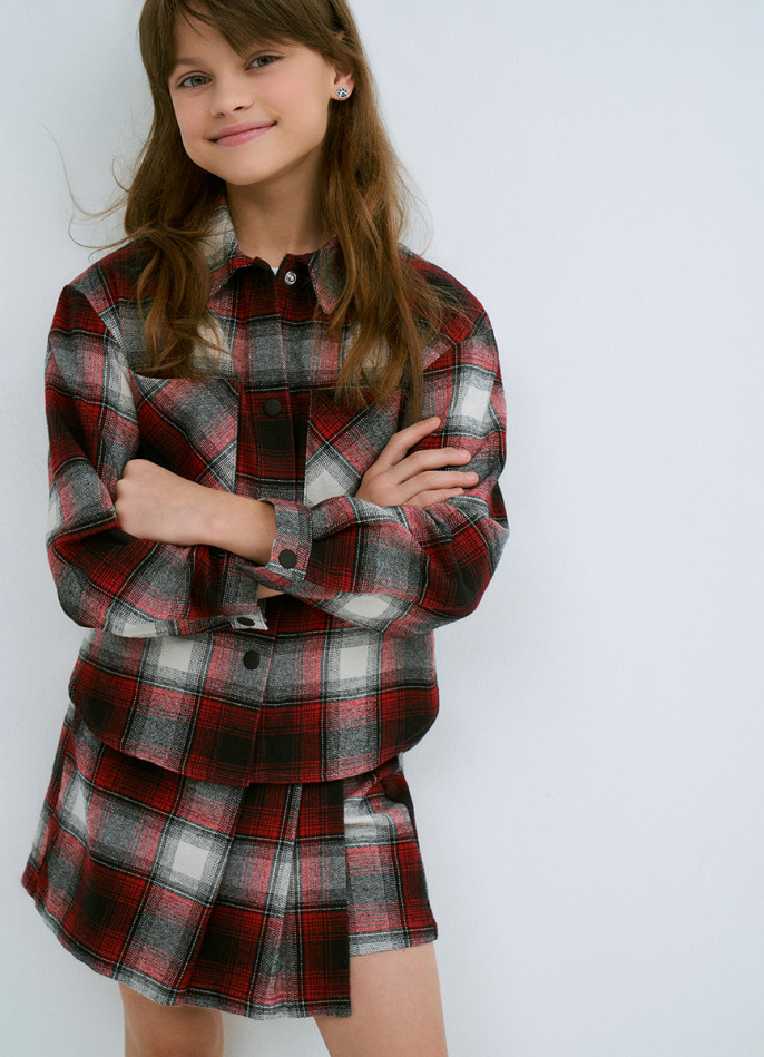Рубашка в клетку для девочек