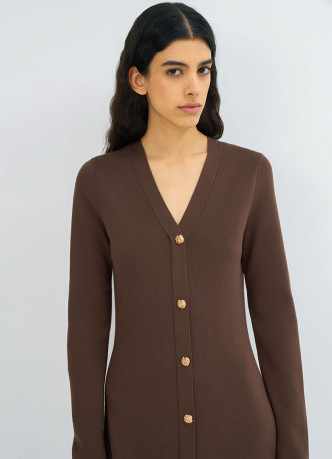 Вязаное облегающее платье