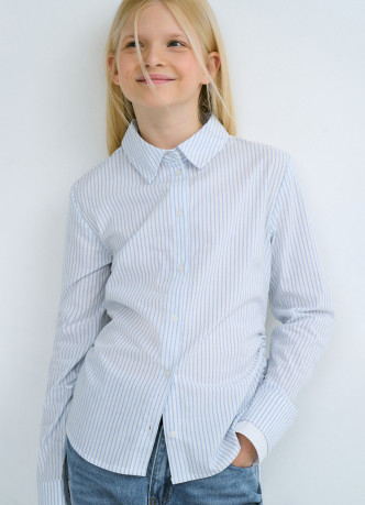 Рубашка с утяжкой по бокам для девочек