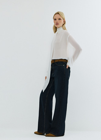 Широкие джинсы Wide leg с высокой посадкой