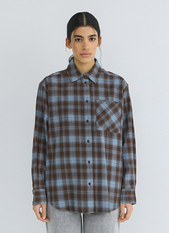 Рубашка в клетку из хлопка