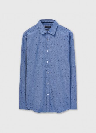 Рубашка Shaped Fit из хлопка Oxford с принтом