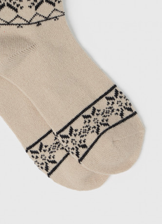 Тёплые носки с шерстью и узором