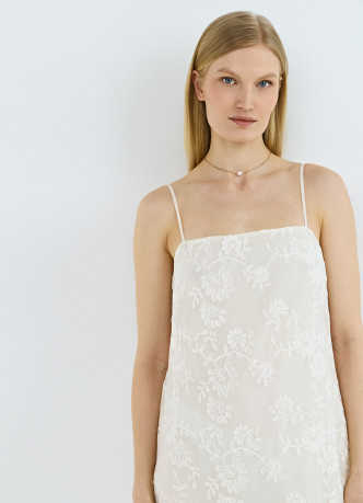 Платье макси с воланами