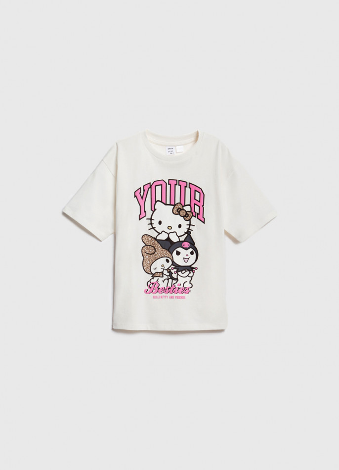 Футболка с принтом Hello Kitty для девочек