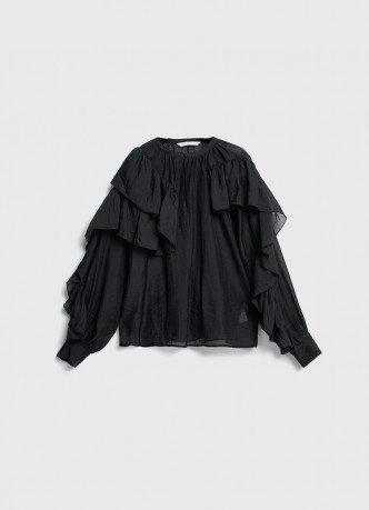 Блузка из лиоцелла с рюшами