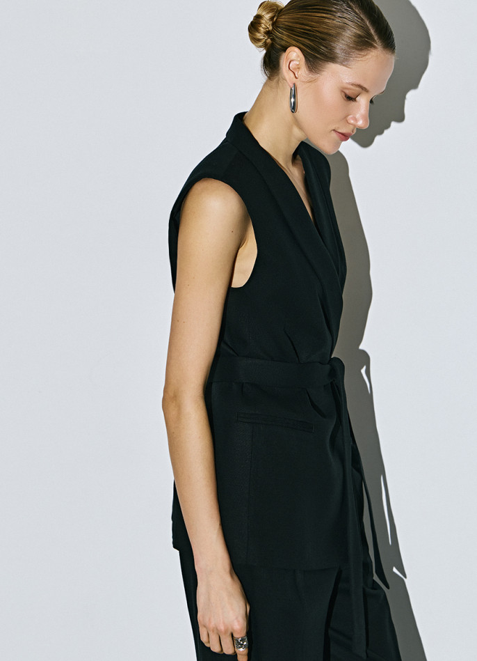 Удлиненный жакет на запах