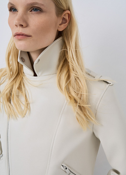 

Куртка-косуха из экокожи, Бежевый