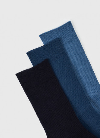 Высокие носки в рубчик, 3 пары
