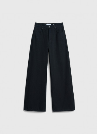 Утеплённые широкие джинсы