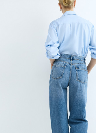 Джинсы Баррел с высокой посадкой