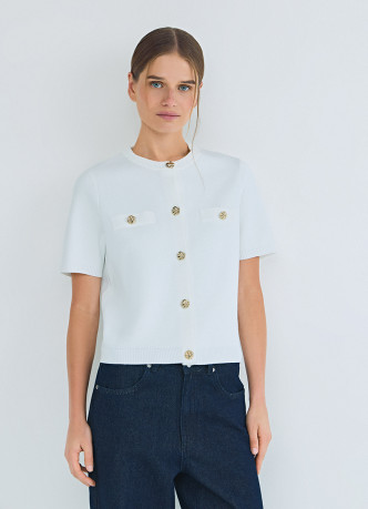 Кардиган с коротким рукавом