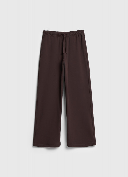 Широкие трикотажные брюки для девочек Коричневый 1599₽