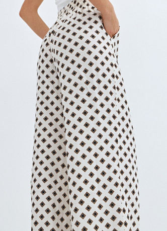 Прямые брюки с принтом