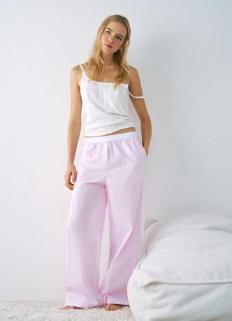 Пижамная майка из ажурного трикотажа