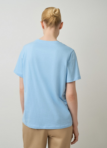 Базовая футболка, Голубой O`Stin LT6696O02-61, размер 48 - фото 3