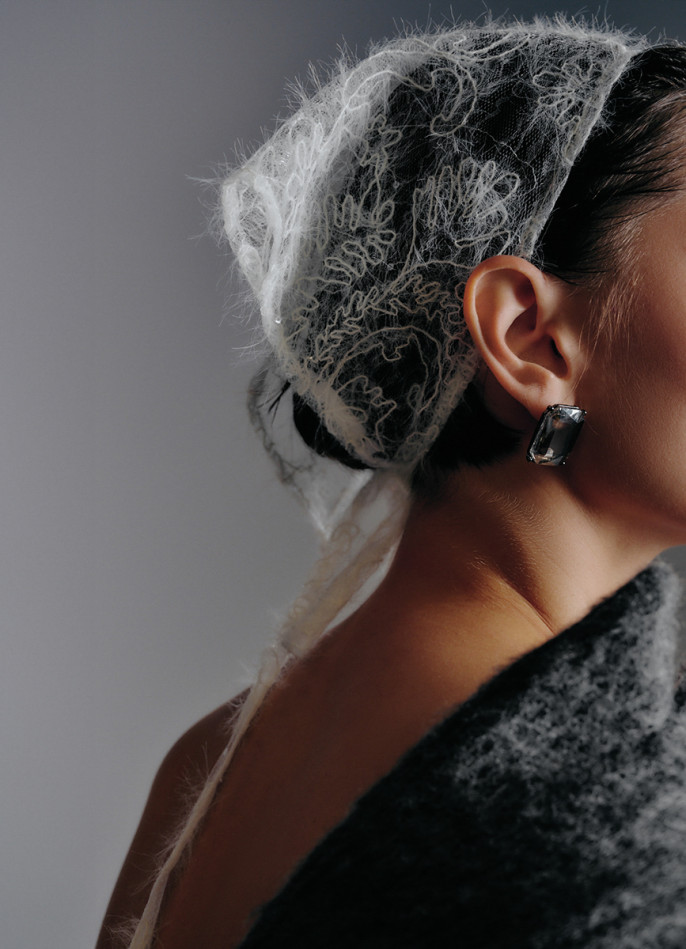 Кружевная косынка