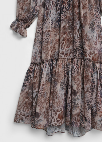 Шифоновое платье с принтом