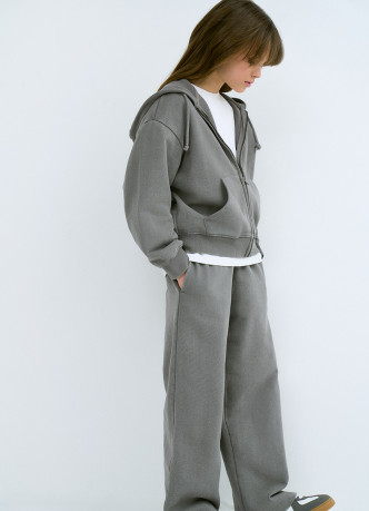 Широкие трикотажные брюки для девочек