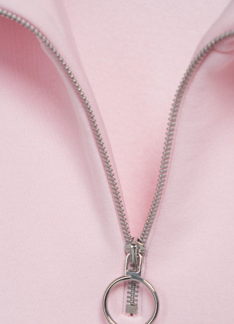 Свитшот с принтом и воротником на молнии