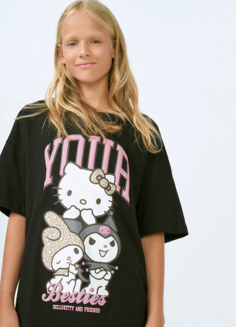 Футболка с принтом Hello Kitty для девочек