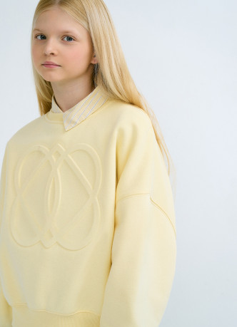 Свитшот с объёмным принтом для девочек