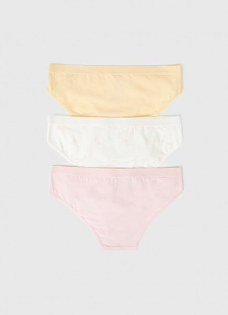 Трусы-слипы с принтом для девочек, 3 шт.