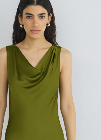 Платье-халтер с драпировкой