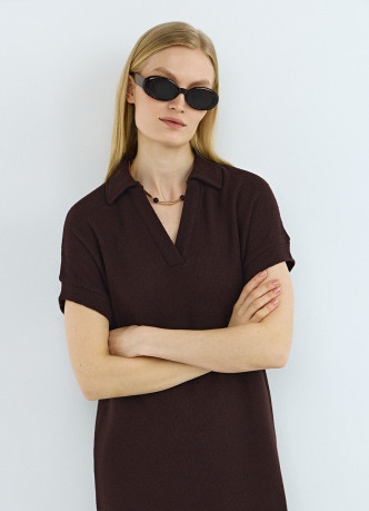 Платье-поло из полотна кроше