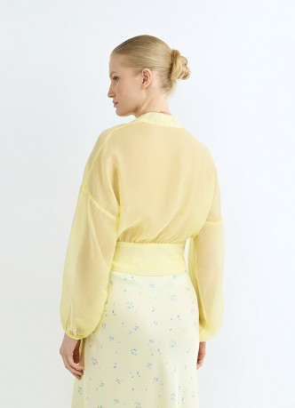 Блузка из лиоцелла с запахом