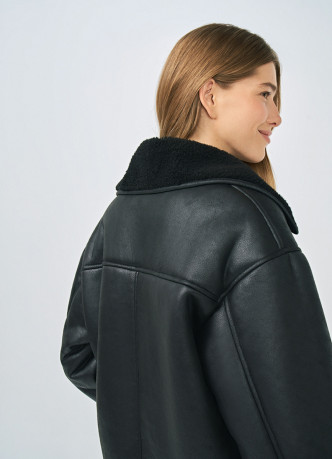 Дублёнка с искусственным мехом