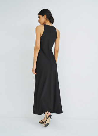 Сатиновое платье макси