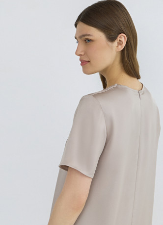 Сатиновое платье-футболка