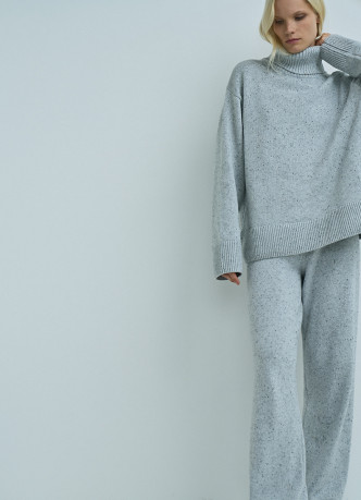 Широкие брюки из фактурной пряжи