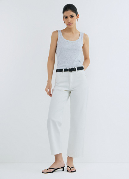 

Укороченные джинсы Straight, Белый