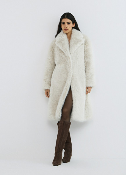 

Шуба из искусственного меха, Бежевый