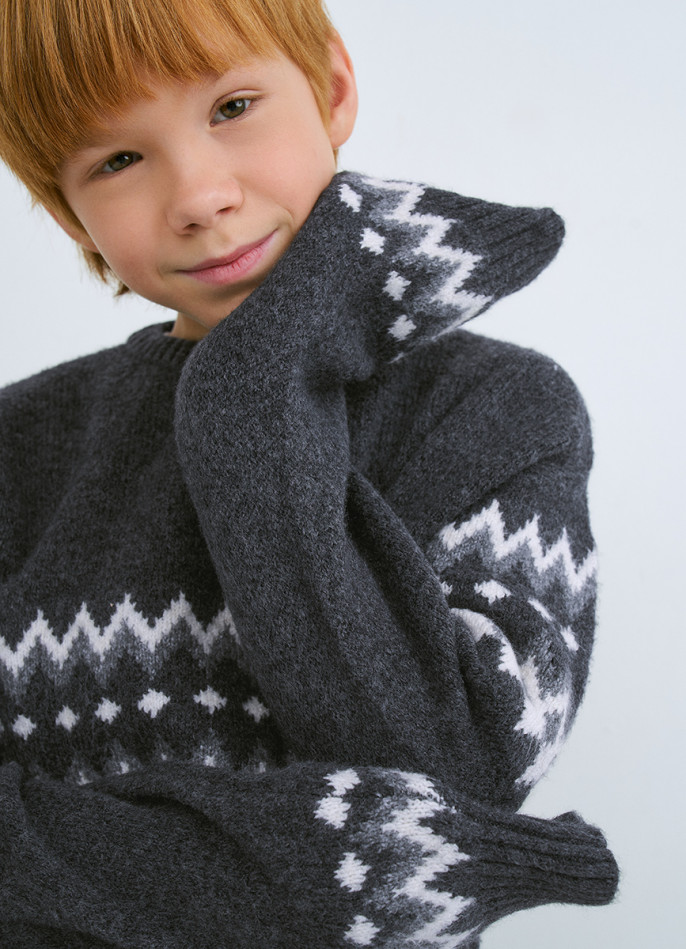 Вязаный джемпер для мальчиков