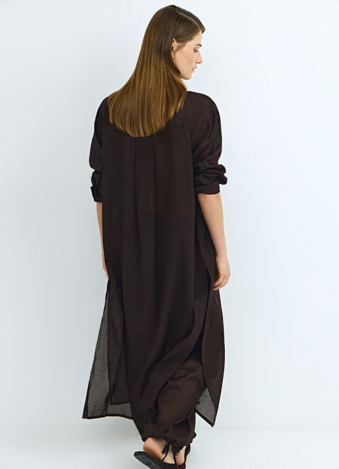 Платье-рубашка из рами