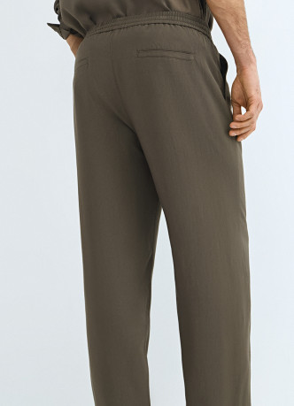 Брюки из вискозы с эластичным поясом