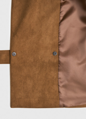 Куртка из искусственной замши с поясом