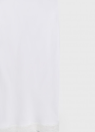 Атласная юбка миди с кружевом