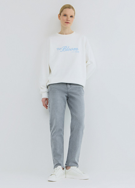 

Джинсы Mom с высокой посадкой, Серый