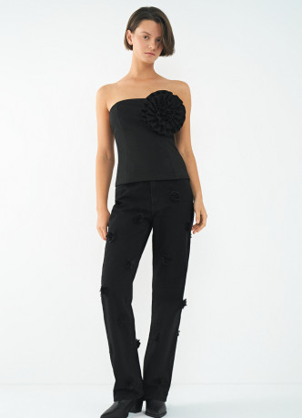 Топ с объёмным декором