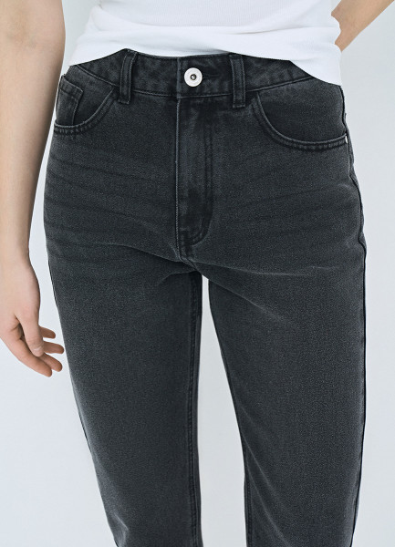Прямые джинсы с высокой посадкой, Серый O`Stin LP6656O02-98 - фото 5