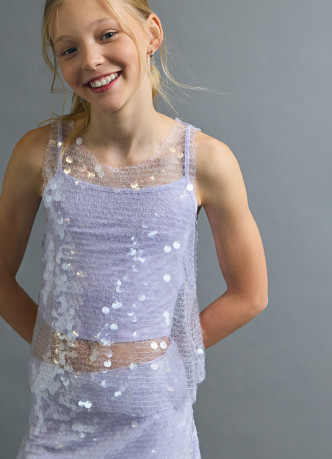 Топ с пайетками для девочек