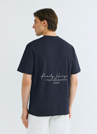 Футболка из плотного хлопка с текстовым принтом