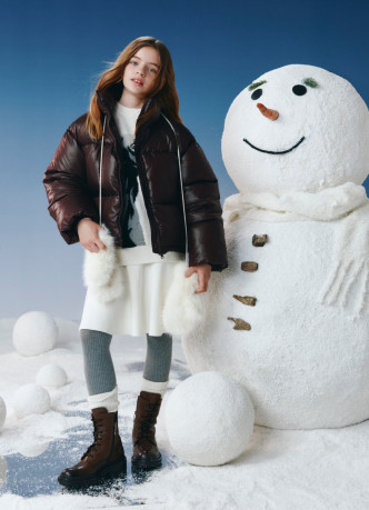 Короткий пуховик для девочек